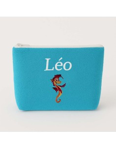 Trousse de toilette personnalisée avec motif  hippocampe