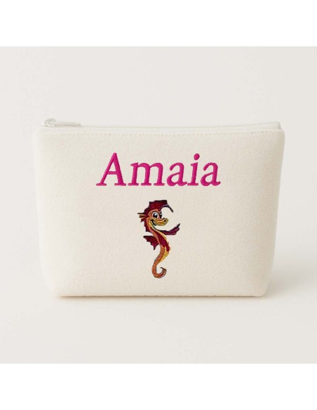 Trousse de toilette personnalisée avec motif  hippocampe