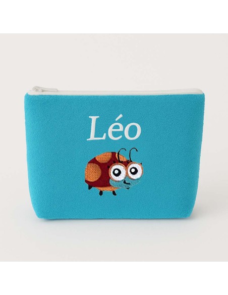 Trousse de toilette personnalisée avec motif  coccinelle