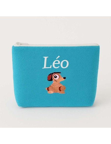 Trousse de toilette personnalisée avec motif chien