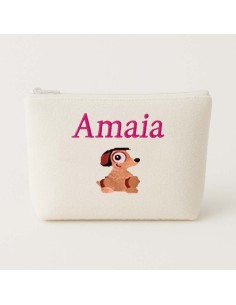 Trousse de toilette personnalisée avec motif chien