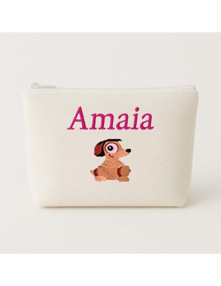 Trousse de toilette personnalisée avec motif chien