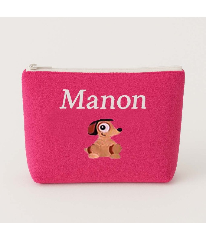 Trousse de toilette personnalisée avec motif chien