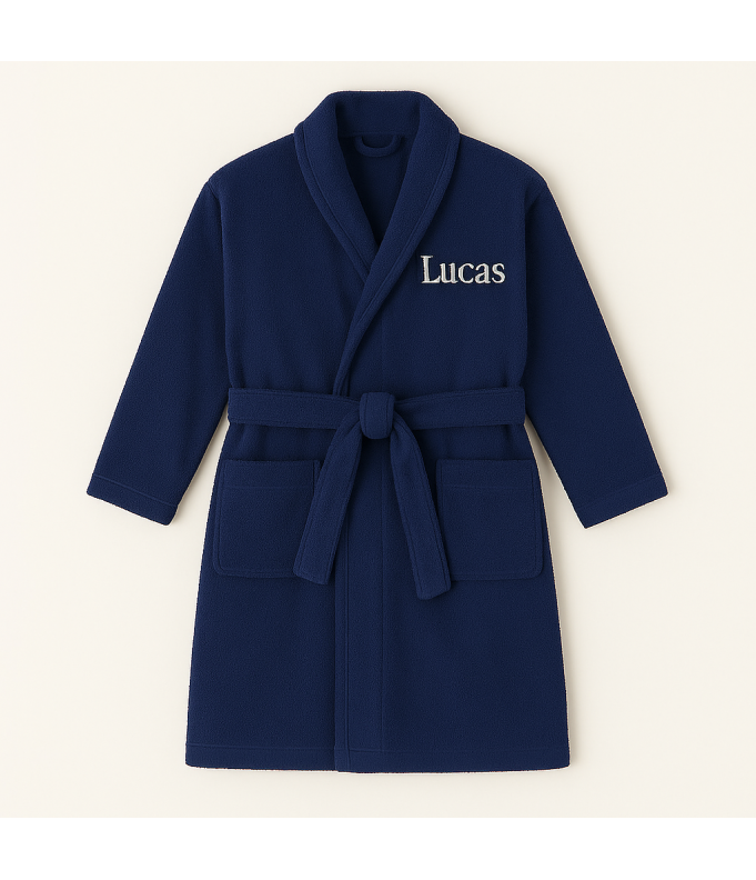 PEIGNOIR BRODÉ ADULTE PERSONNALISÉ DEVANT