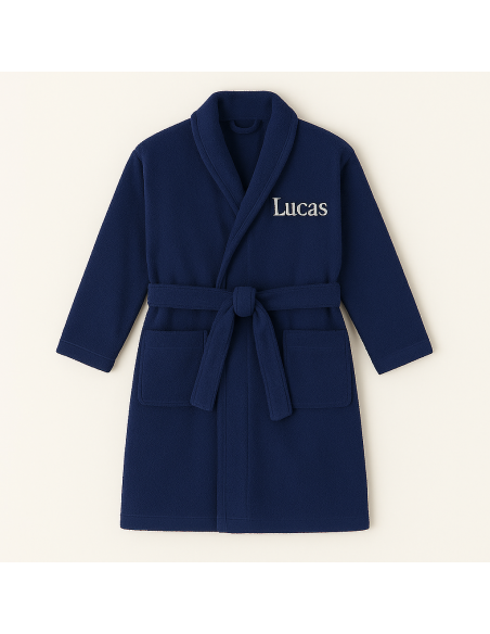 PEIGNOIR BRODÉ ADULTE PERSONNALISÉ DEVANT