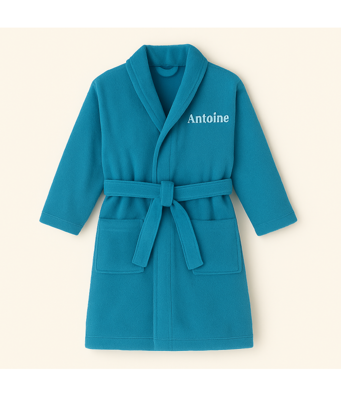 PEIGNOIR BRODÉ ADULTE PERSONNALISÉ DEVANT