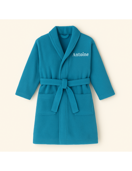 PEIGNOIR BRODÉ ADULTE PERSONNALISÉ DEVANT