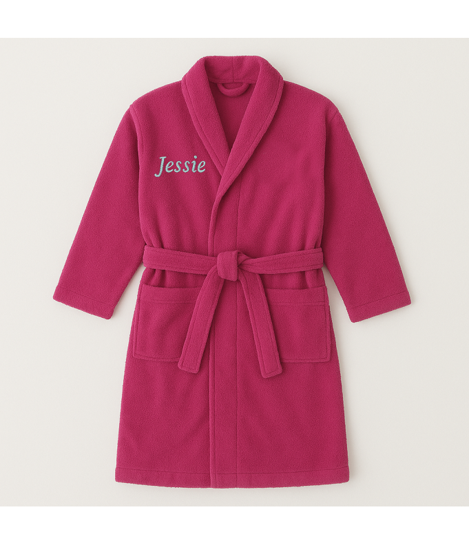 PEIGNOIR BRODÉ ADULTE PERSONNALISÉ DEVANT