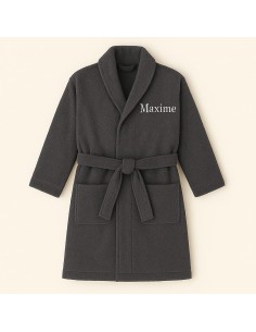 PEIGNOIR BRODÉ ADULTE PERSONNALISÉ DEVANT