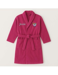 Peignoir brodé enfant personnalisé devant et  motif...