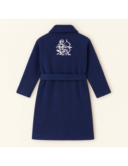 PEIGNOIR BRODÉ ADULTE PERSONNALISÉ DEVANT ET MOTIF DOS SAGITTAIRE