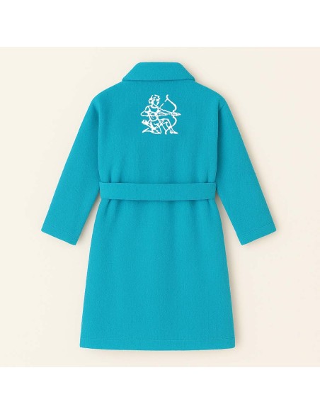 PEIGNOIR BRODÉ ADULTE PERSONNALISÉ DEVANT ET MOTIF DOS SAGITTAIRE