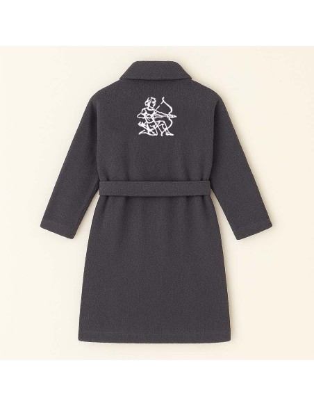 PEIGNOIR BRODÉ ADULTE PERSONNALISÉ DEVANT ET MOTIF DOS SAGITTAIRE