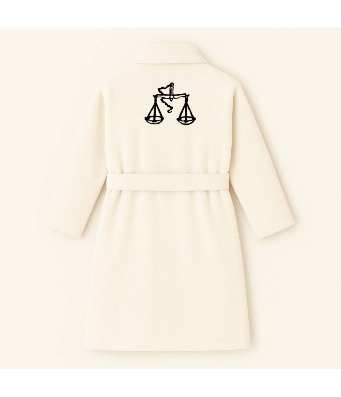 PEIGNOIR BRODÉ ADULTE PERSONNALISÉ DEVANT ET...