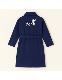 PEIGNOIR BRODÉ ADULTE PERSONNALISÉ DEVANT ET MOTIF DOS...