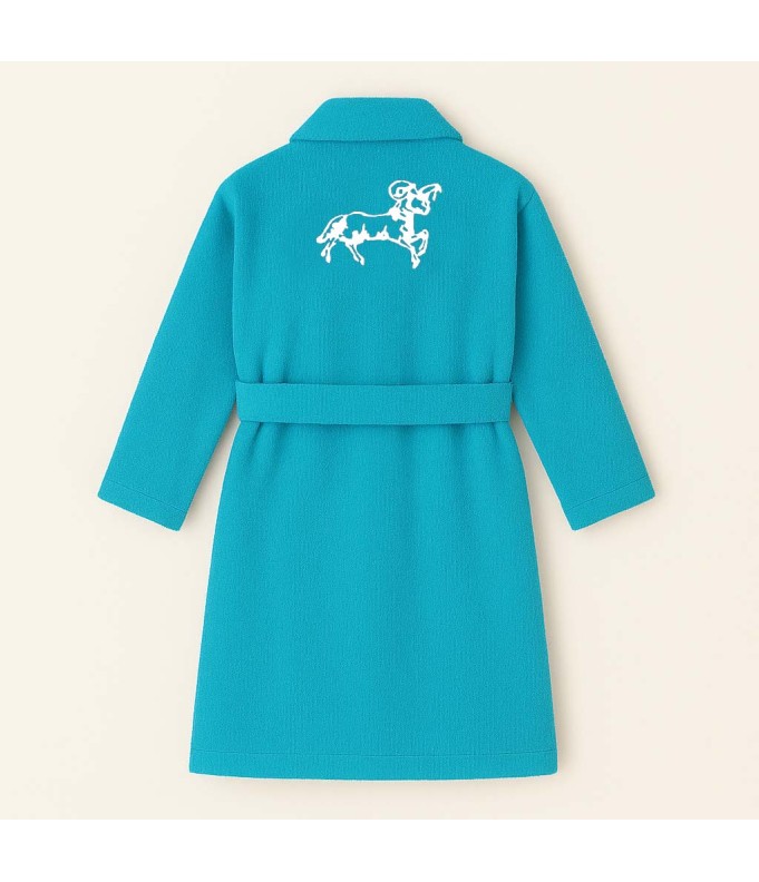 PEIGNOIR BRODÉ ADULTE PERSONNALISÉ DEVANT ET...