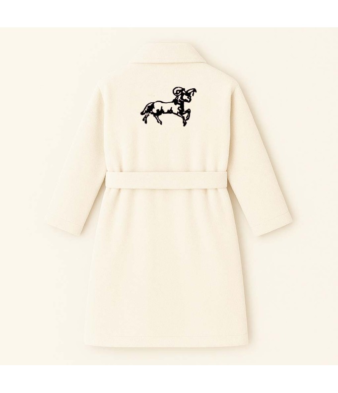 PEIGNOIR BRODÉ ADULTE PERSONNALISÉ DEVANT ET...