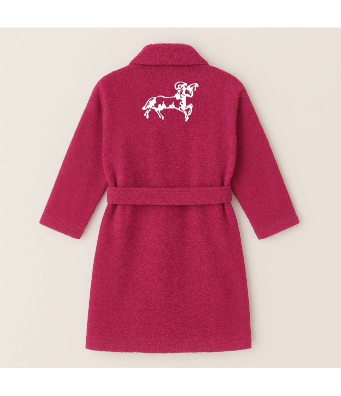 PEIGNOIR BRODÉ ADULTE PERSONNALISÉ DEVANT ET...