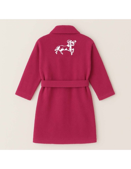 PEIGNOIR BRODÉ ADULTE PERSONNALISÉ DEVANT ET MOTIF DOS BELIER