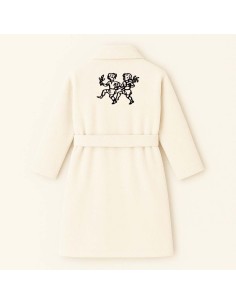 PEIGNOIR BRODÉ ADULTE PERSONNALISÉ DEVANT ET MOTIF DOS...