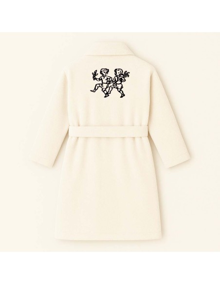 PEIGNOIR BRODÉ ADULTE PERSONNALISÉ DEVANT ET MOTIF DOS GEMEAUX