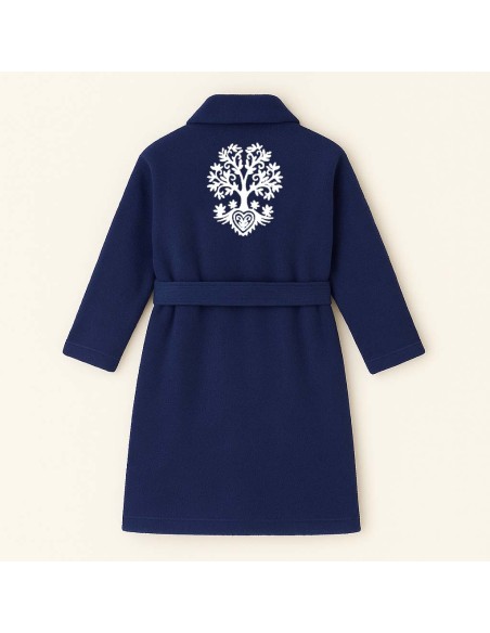 PEIGNOIR BRODÉ ADULTE PERSONNALISÉ DEVANT ET MOTIF DOS ARBRE DE VIE