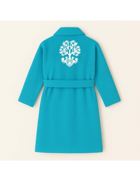 PEIGNOIR BRODÉ ADULTE PERSONNALISÉ DEVANT ET MOTIF DOS ARBRE DE VIE