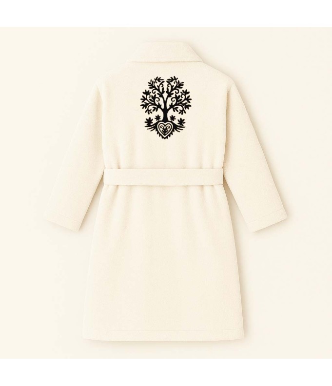 PEIGNOIR BRODÉ ADULTE PERSONNALISÉ DEVANT ET...