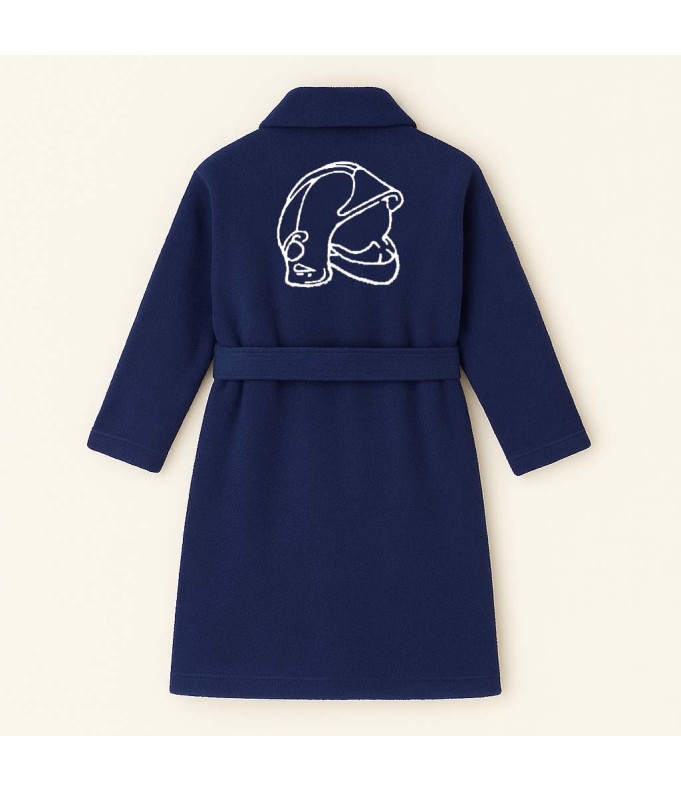 PEIGNOIR BRODÉ ADULTE PERSONNALISÉ DEVANT ET...