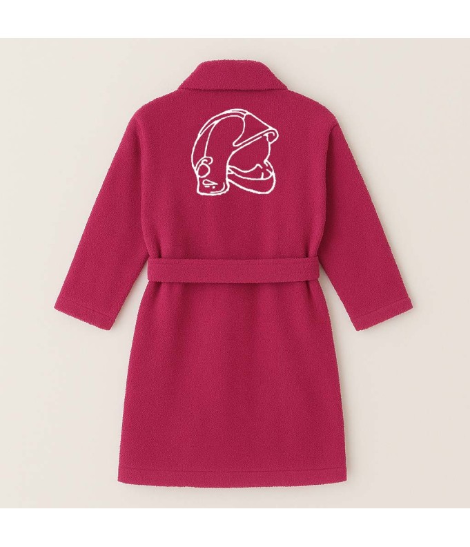 PEIGNOIR BRODÉ ADULTE PERSONNALISÉ DEVANT ET...