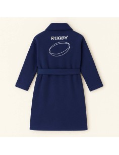 PEIGNOIR RUGBY BRODÉ ADULTE PERSONNALISÉ DEVANT ET MOTIF...