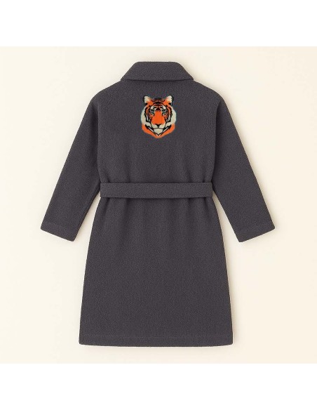 PEIGNOIR BRODÉ ADULTE PERSONNALISÉ DEVANT ET MOTIF DOS TIGRE 2