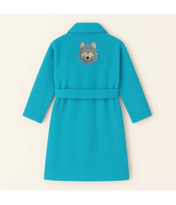 PEIGNOIR BRODÉ ADULTE PERSONNALISÉ DEVANT ET...