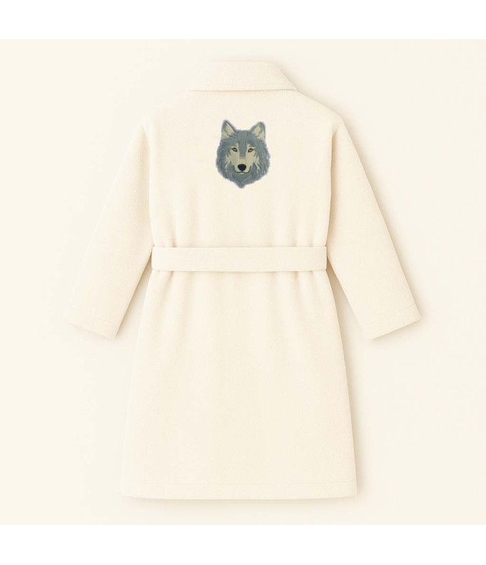 PEIGNOIR BRODÉ ADULTE PERSONNALISÉ DEVANT ET...