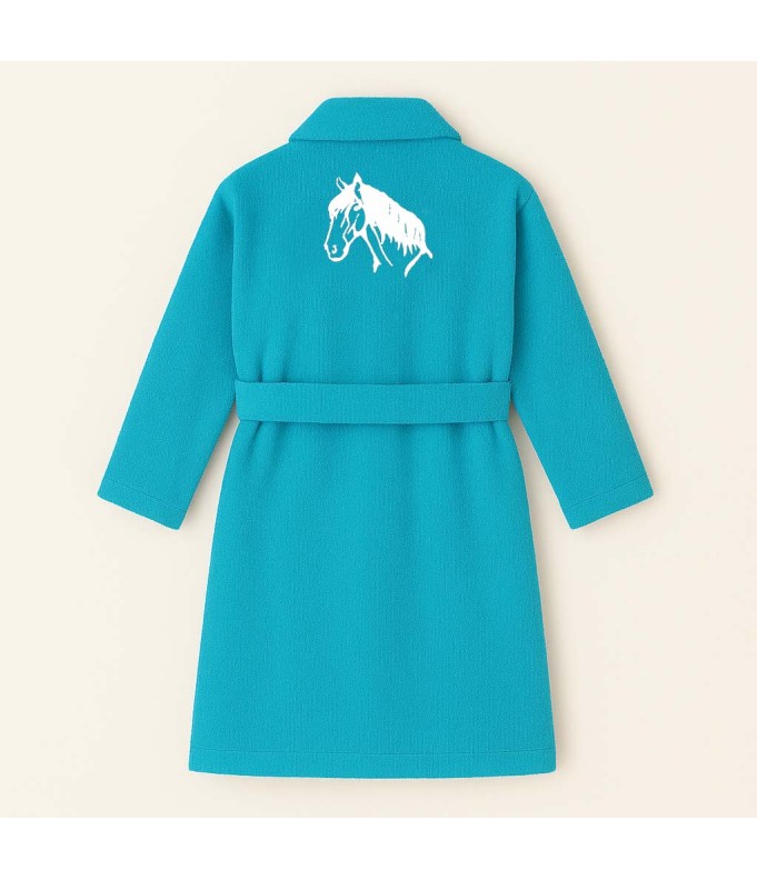 PEIGNOIR BRODÉ ADULTE PERSONNALISÉ DEVANT ET...