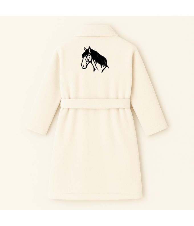 PEIGNOIR BRODÉ ADULTE PERSONNALISÉ DEVANT ET...