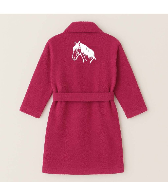 PEIGNOIR BRODÉ ADULTE PERSONNALISÉ DEVANT ET...