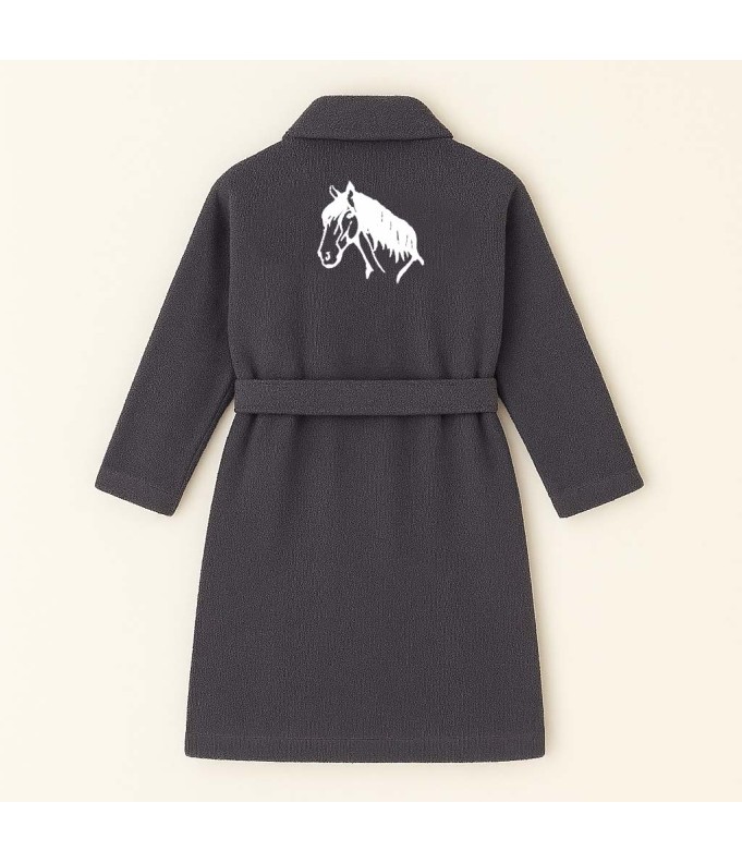 PEIGNOIR BRODÉ ADULTE PERSONNALISÉ DEVANT ET...