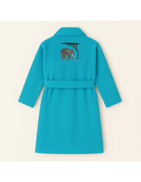 PEIGNOIR BRODÉ ADULTE PERSONNALISÉ DEVANT ET MOTIF DOS ELEPHANT 4