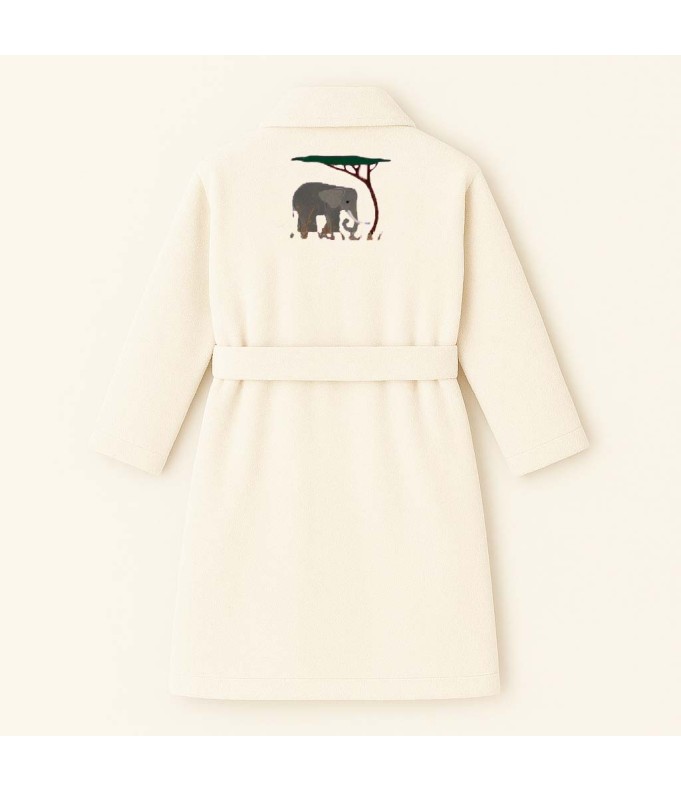 PEIGNOIR BRODÉ ADULTE PERSONNALISÉ DEVANT ET...