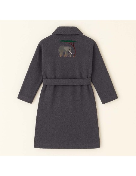 PEIGNOIR BRODÉ ADULTE PERSONNALISÉ DEVANT ET MOTIF DOS ELEPHANT 4