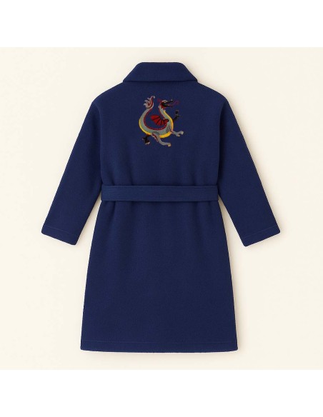 PEIGNOIR BRODÉ ADULTE PERSONNALISÉ DEVANT ET MOTIF DOS DRAGON