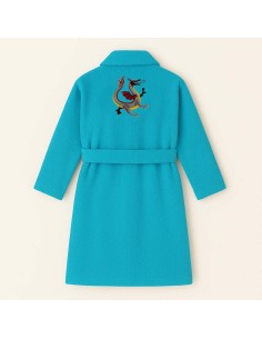 PEIGNOIR BRODÉ ADULTE PERSONNALISÉ DEVANT ET MOTIF DOS...