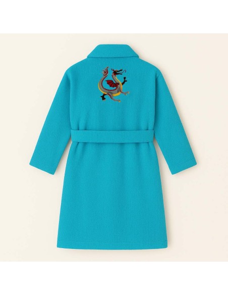 PEIGNOIR BRODÉ ADULTE PERSONNALISÉ DEVANT ET MOTIF DOS DRAGON