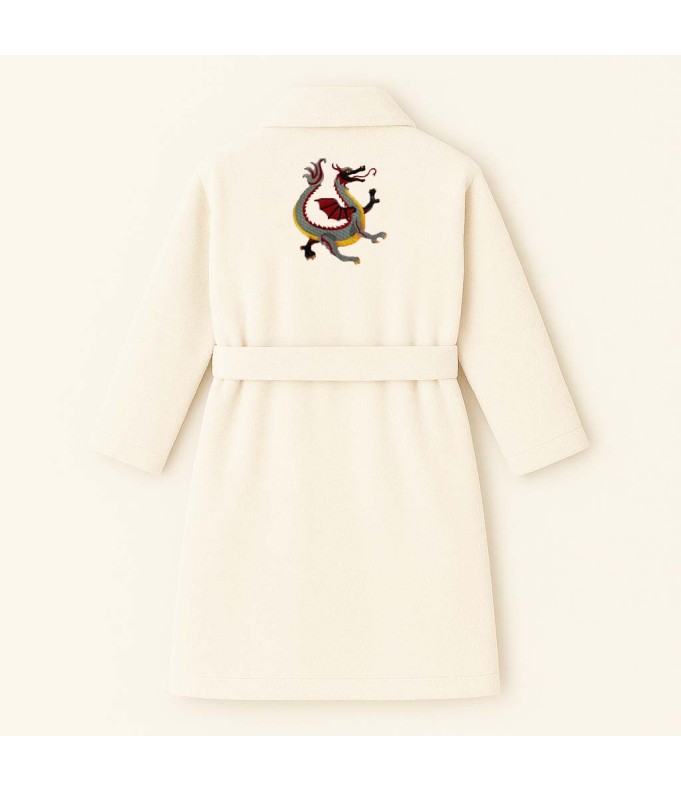 PEIGNOIR BRODÉ ADULTE PERSONNALISÉ DEVANT ET...