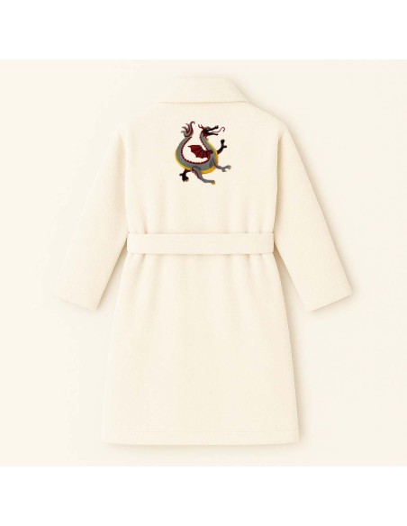 PEIGNOIR BRODÉ ADULTE PERSONNALISÉ DEVANT ET MOTIF DOS DRAGON