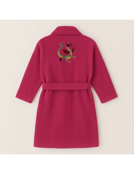 PEIGNOIR BRODÉ ADULTE PERSONNALISÉ DEVANT ET MOTIF DOS DRAGON