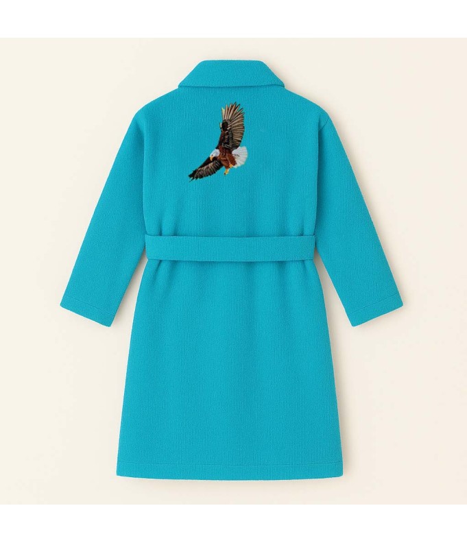 PEIGNOIR BRODÉ ADULTE PERSONNALISÉ DEVANT ET...