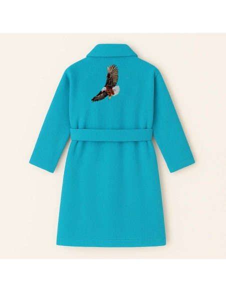 PEIGNOIR BRODÉ ADULTE PERSONNALISÉ DEVANT ET MOTIF DOS AIGLE 4