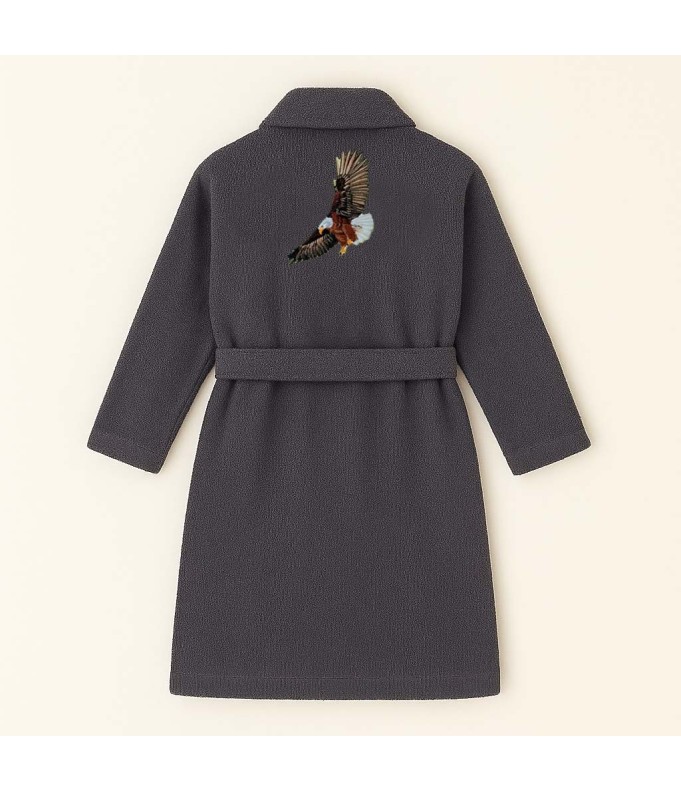 PEIGNOIR BRODÉ ADULTE PERSONNALISÉ DEVANT ET...